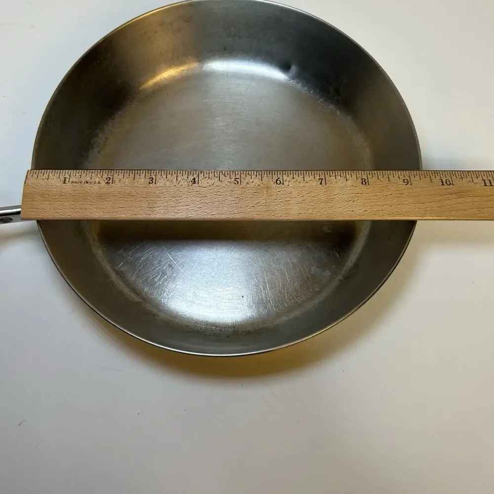 Revere Ware 1801 9” Skillet Stainless Steel Tri-Ply Disk Bottom Clinton,ILUSA94A